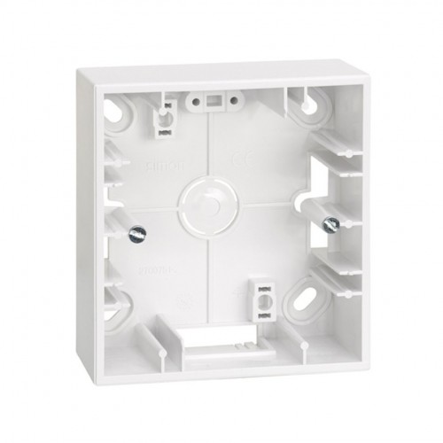 Base para caja pared de superficie para 1 elemento blanco Simon 27 Play