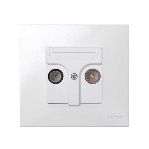 Placa para tomas inductivas de R-TV blanco Simon 27 Play