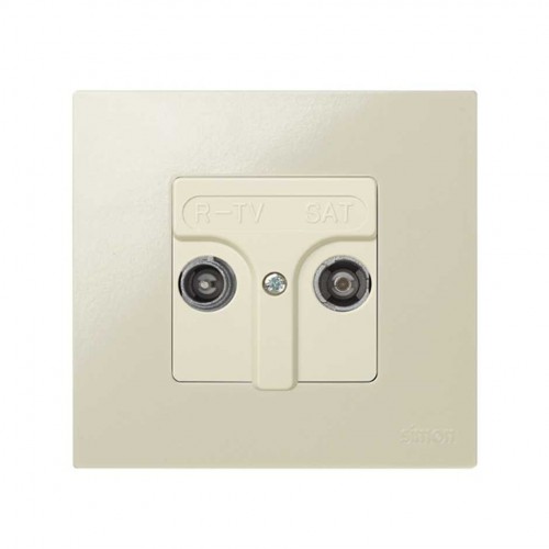 Placa para tomas inductivas de R-TV+SAT marfil Simon 27 Play