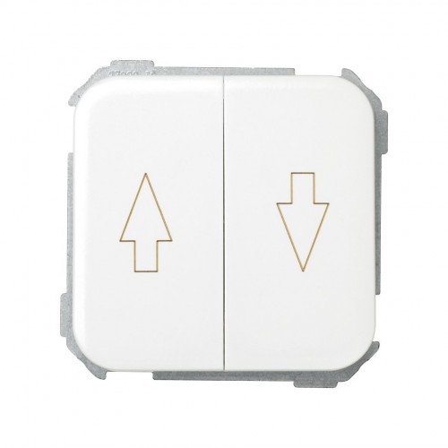 Grupo de 2 pulsadores para persianas 10 A 250V~ con sistema de enclavamiento blanco Simon 31