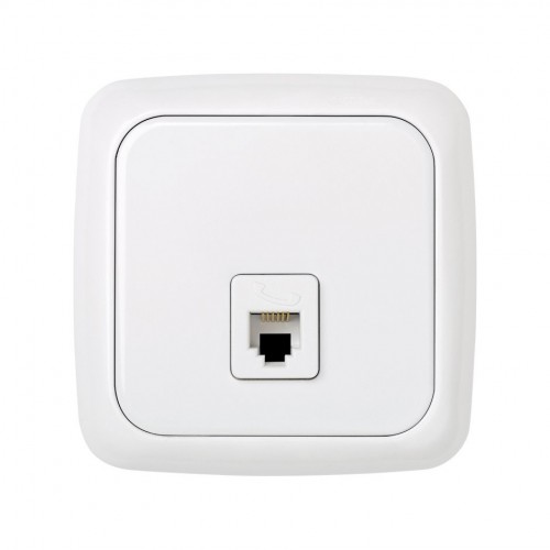 Toma telefónica con 6 contactos RJ12 blanco Simon 31