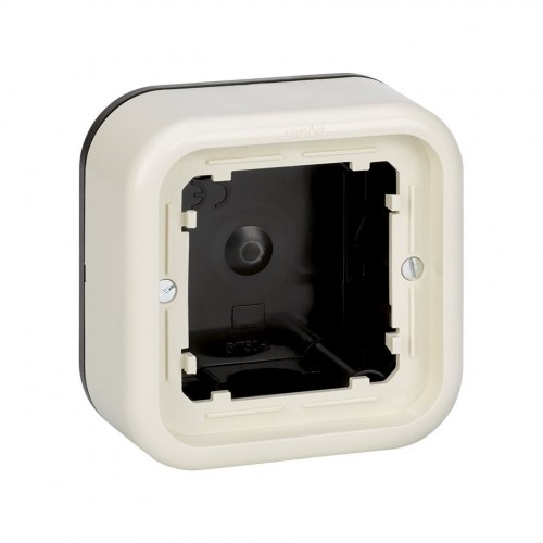 Caja de superficie baja para 1 elemento marfil Simon 31