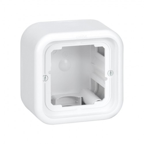 Caja de superficie alta para 1 elemento blanco Simon 31
