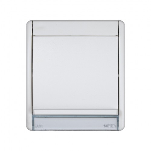 Toma de señal TV intermedia componible IP55 blanca Simon Aqua