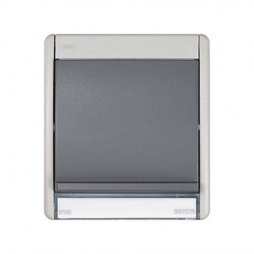 Toma de señal TV intermedia componible IP55 gris Simon Aqua