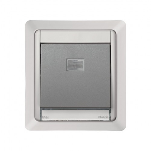 Marco para cajas de empotrar de 1 elemento gris Simon Aqua