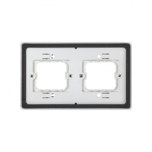 Marco para cajas de empotrar de 2 elementos horizontal gris Simon Aqua
