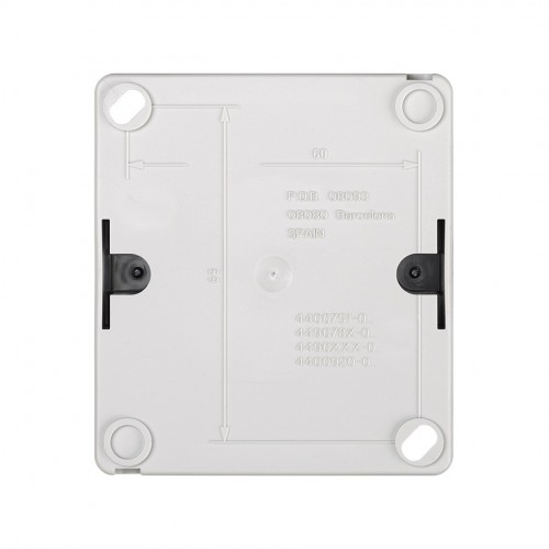 Base de enchufe schuko monobloc 10-16A 250V~ con t.t. lateral con emb. a tornillo para superficie gris Simon Aqua
