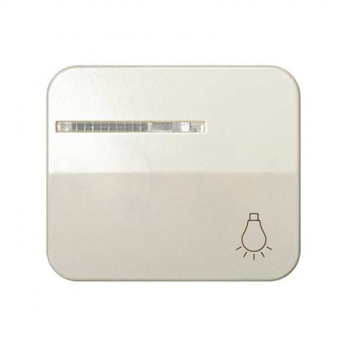 Tecla individual con visor ygrabado luz para pulsador marfil Simon 75