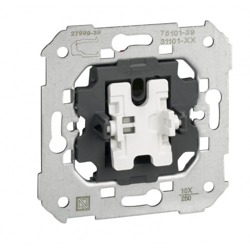 Interruptor unipolar 10 AX 250V~ con sistema de embornamiento rápido