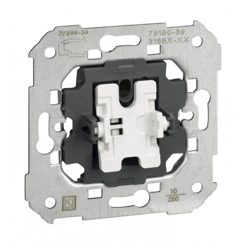 Pulsador 10 A 250V~ con sistema de embornamiento rápido