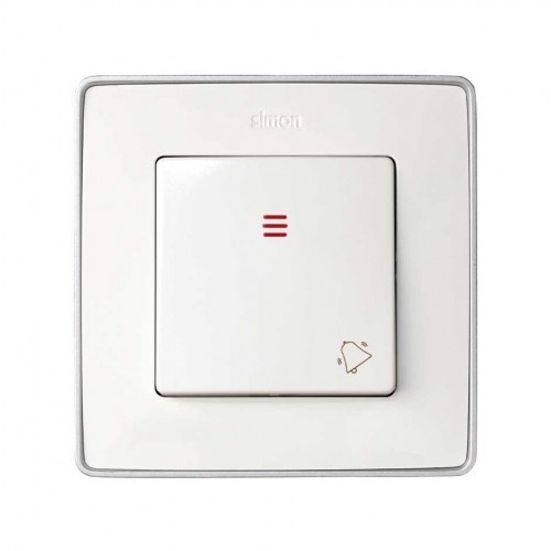 Pulsador 10 A 250V~ con luminoso incorporado y sistema de embornamiento rápido