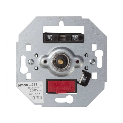 Regulador-interruptor de luz giratorio de 40 a 300 W/VA