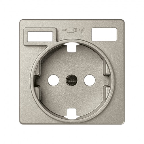 Tapa para la base de enchufe schuko con 2 cargadores USB A + C 10,5W cava Simon 82