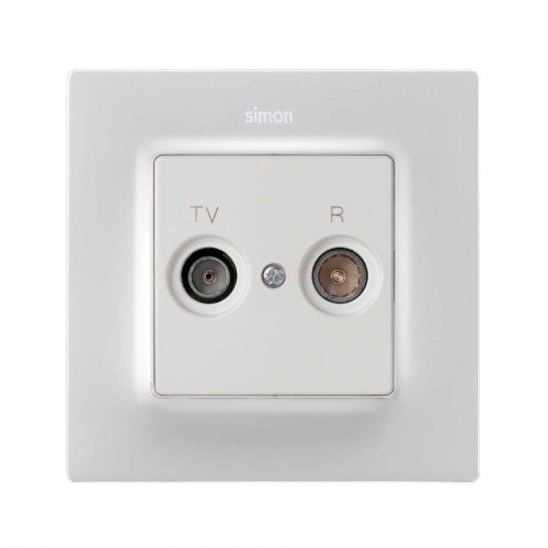 Placa para tomas inductivas de R-TV blanco mate Simon 82 Concept