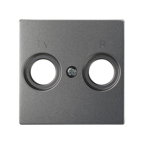 Placa para tomas inductivas de R-TV titanio Simon 82 Concept