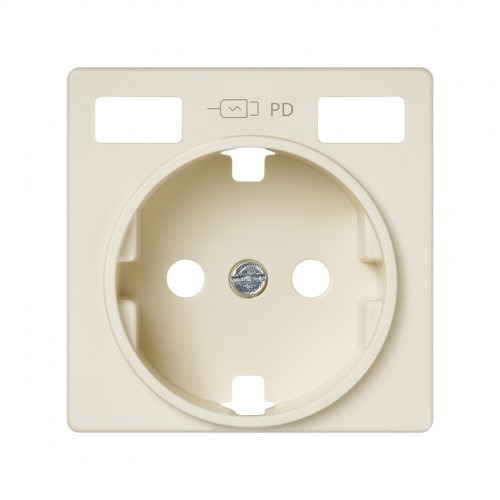 Tapa base enchufe schuko con 2 USB C+C marfil Simon 82