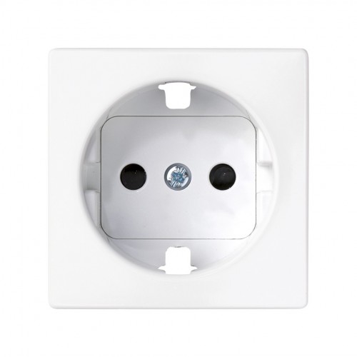 Conjunto semi-montado de base de enchufe schuko 16 A 250V~ con sistema de emb. a tornillo blanco Simon 82 Concept