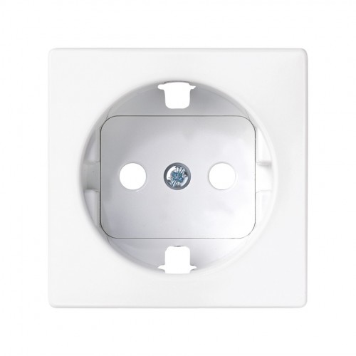 Conjunto semi-montado de base de enchufe schuko 16 A 250V~ con sistema de emb. a tornillo blanco mate Simon 82 Concept