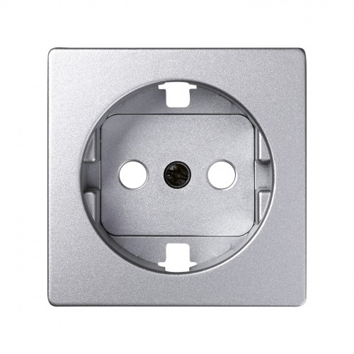 Conjunto semi-montado de base de enchufe schuko 16 A 250V~ con sistema de emb. a tornillo aluminio Simon 82 Concept