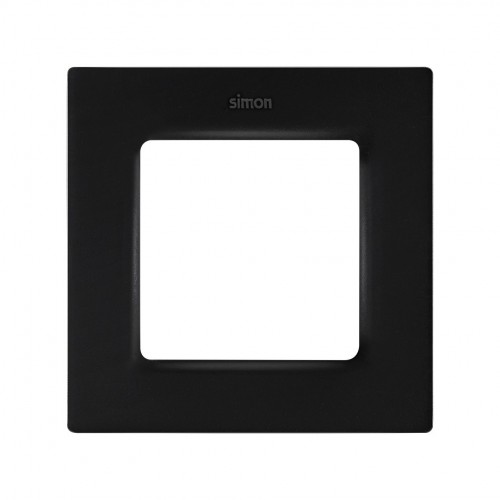 Marco para 1 elemento negro mate Simon 82 Concept