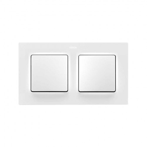 Marco para 2 elementos blanco mate Simon 82 Concept