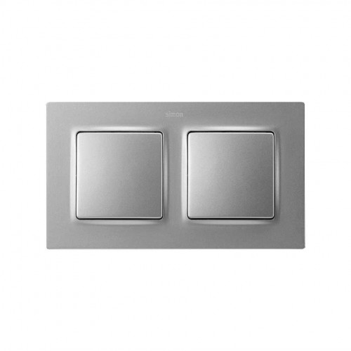 Marco para 2 elementos aluminio Simon 82 Concept