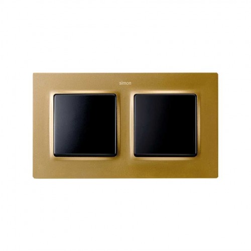 Marco para 2 elementos oro Simon 82 Concept