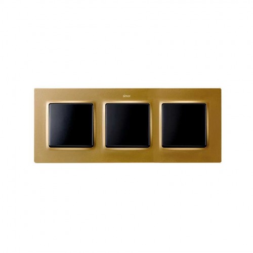 Marco para 3 elementos oro Simon 82 Concept