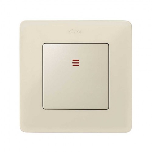 Tecla individual para mecanismos de mando con luminoso marfil Simon 82