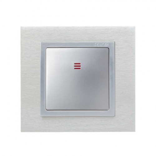 Tecla individual para mecanismos de mando con luminoso aluminio Simon 82