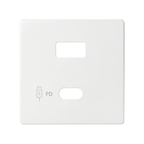 Placa para cargador USB A+C Quickcharge blanco Simon 82
