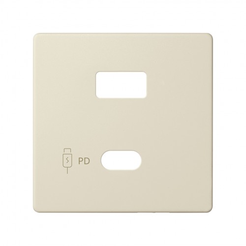 Placa para cargador USB A+C Quickcharge marfil Simon 82