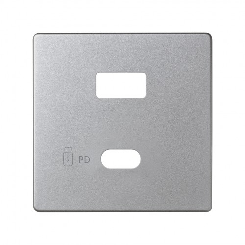 Placa para cargador USB A+C Quickcharge aluminio Simon 82 Detail