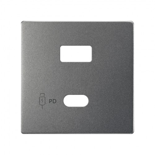 Placa para cargador USB A+C Quickcharge titanio Simon 82 Concept