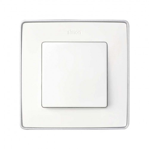 Marco para 1 elemento blanco base aluminio Simon 82 Detail Select