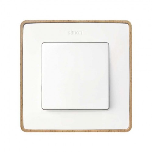 Marco para 1 elemento blanco base madera haya Simon 82 Detail Select