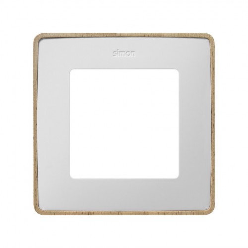 Marco para 1 elemento blanco base madera haya Simon 82 Detail Select