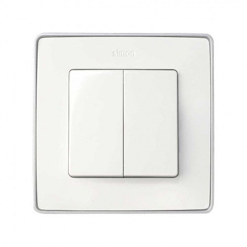 Tecla doble para mecanismos de mando blanco Simon 82