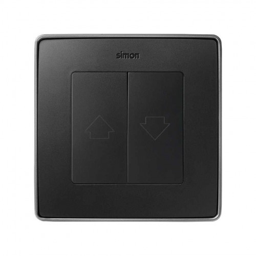 Tecla doble para mecanismo de persianas con enclavamiento de seguridad grafito Simon 82