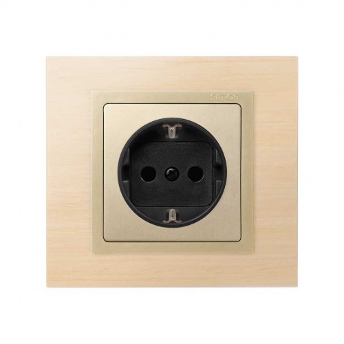 Tapa con dispositivo de seguridad para la base de enchufe schuko cava Simon 82