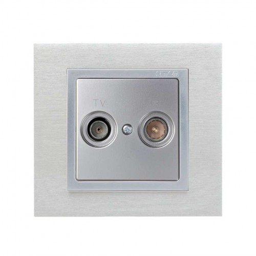 Placa para tomas inductivas de R-TV aluminio Simon 82