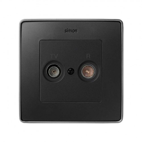 Placa para tomas inductivas de R-TV grafito Simon 82