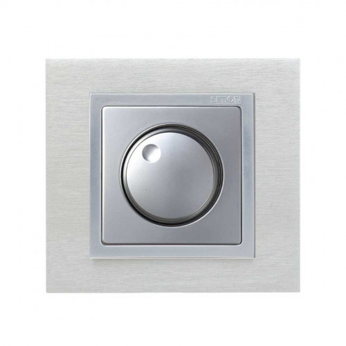 Placa para los mecanismos electrónicos giratorios aluminio Simon 82