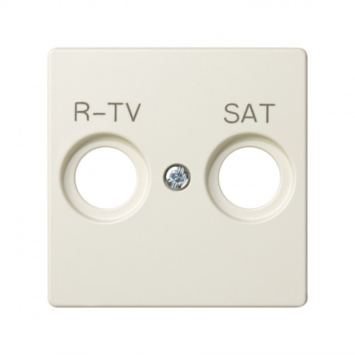 Placa para tomas inductivas de R-TV+SAT marfil Simon 82