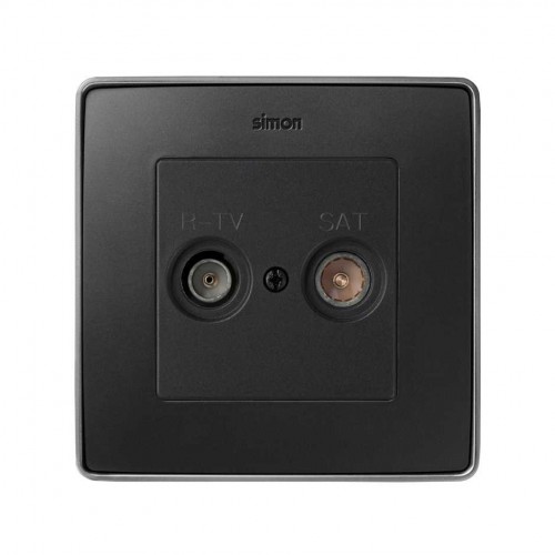Placa para tomas inductivas de R-TV+SAT grafito Simon 82