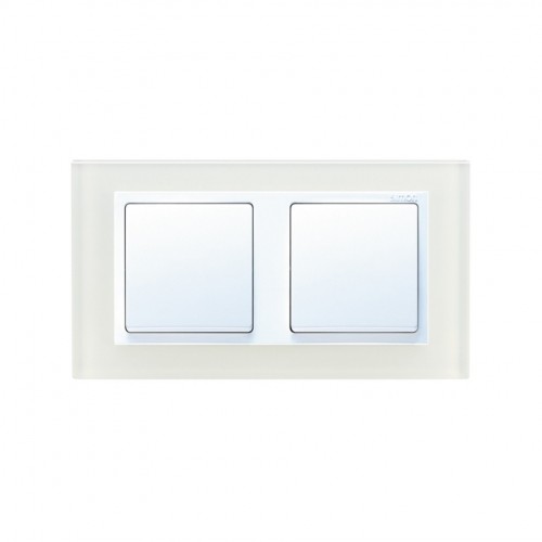 Marco para 3 elementos cristal blanco interior blanco Simon 82 Nature