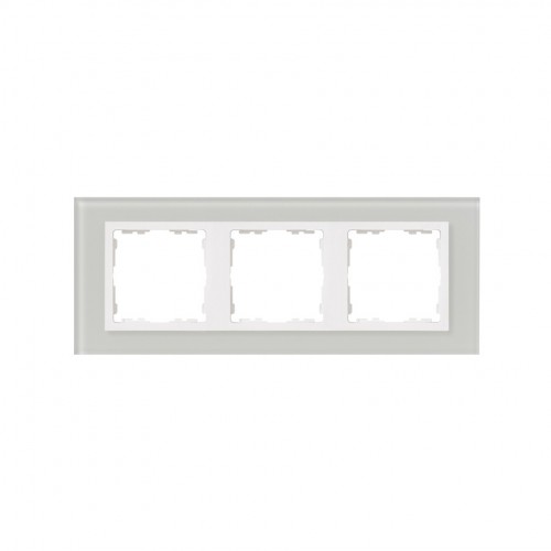 Marco para 3 elementos cristal natural interior blanco Simon 82 Nature