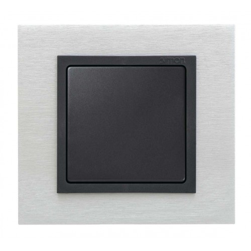 Marco para 1 elemento inox mate interior grafito Simon 82 Nature