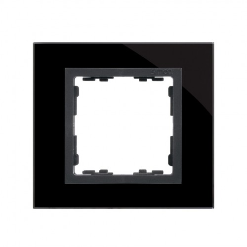 Marco para 1 elemento cristal negro interior grafito Simon 82 Nature